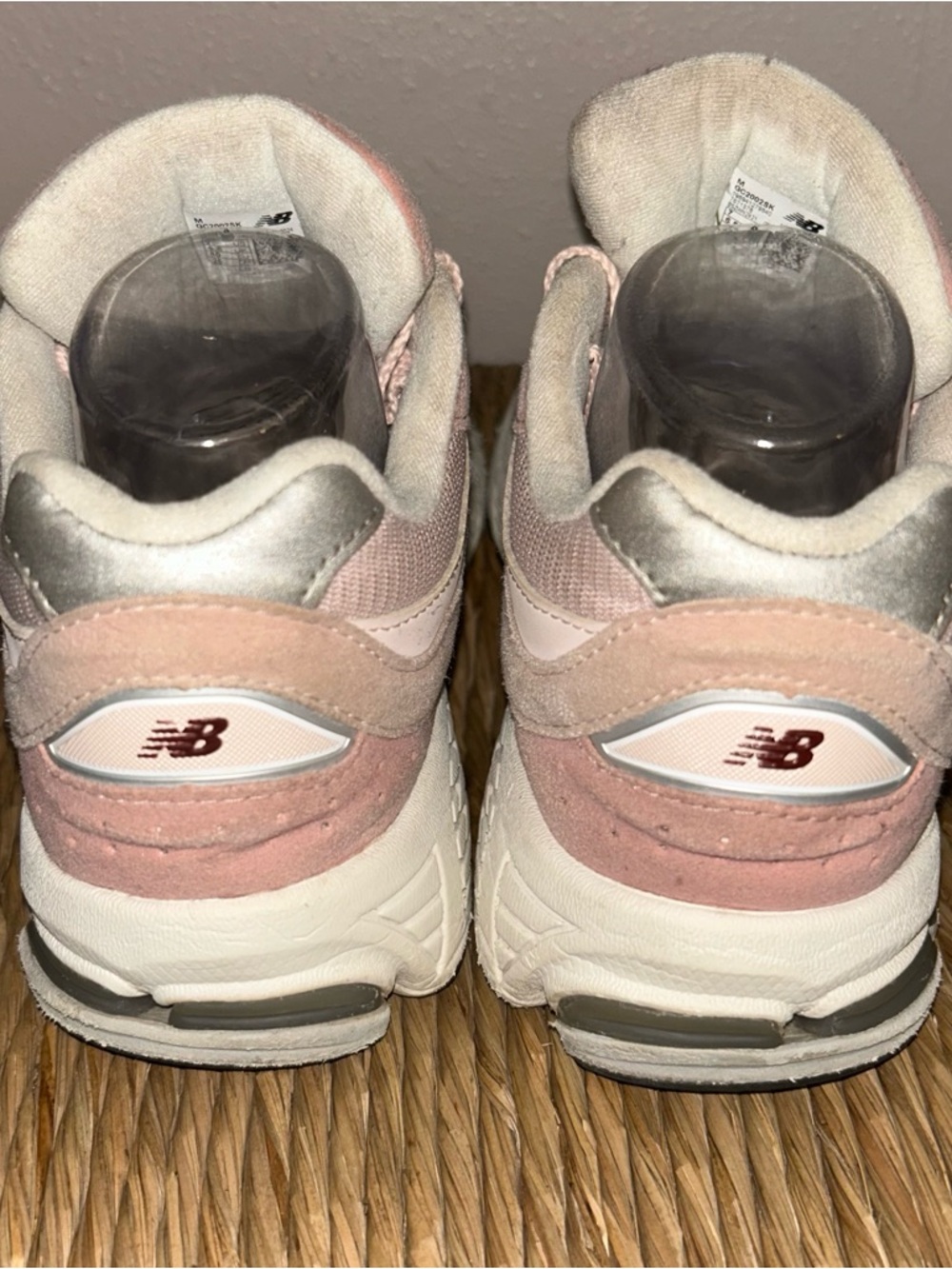 New Balance Pink and Silver Women's 2002R Sneakers - Picture 5 of 8